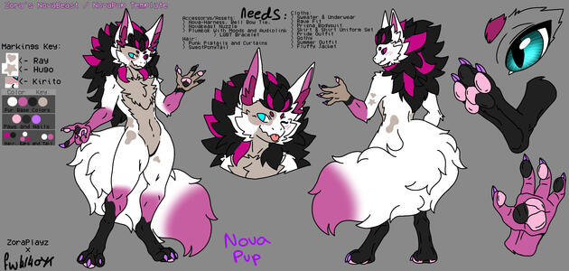 NovaPup Zora Full Reference Sheets (NOT FOR SELL)
